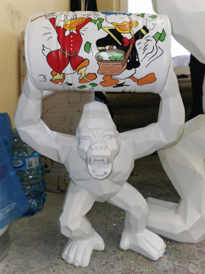 Designer Figur Standbeeld Moderne Figuren Beelden Decoratie Decoratie Gorilla Tuin Nieuw