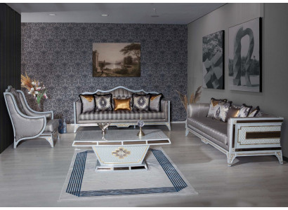 Klassieke bankstel Koninklijke stijl meubel bankstel bankstel set salontafel 4-delig
