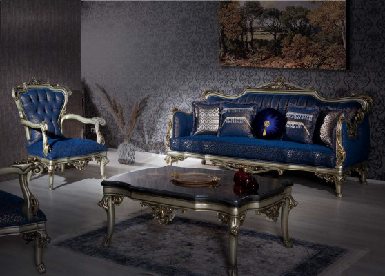 Exquise klassieke sofa voor de woonkamer met gouden patronen