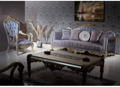 Barok sofa Chesterfield 3+1 zitter salontafel bankstel meubels stofferen