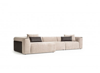 Moderne Beige Hoekwoonlandschap Luxe Hoekbank Gestoffeerde Bank Modern Nieuw