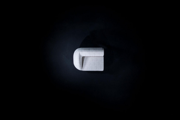Grijze bank Luxe vijfzits woonkamer bank ontwerper gestoffeerd meubilair.