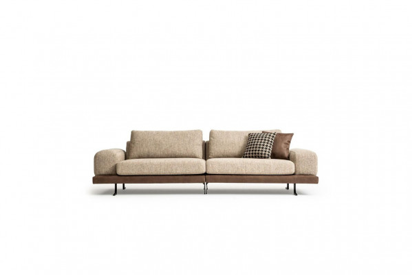 Beige bank Luxe driezitsbank Moderne stijl Woonkamer Bank Meubels