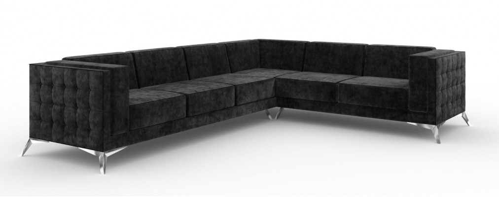 Hoekbank Chesterfield bank Bankstel Bank woonlandschap L-vormig ontwerp Nieuw