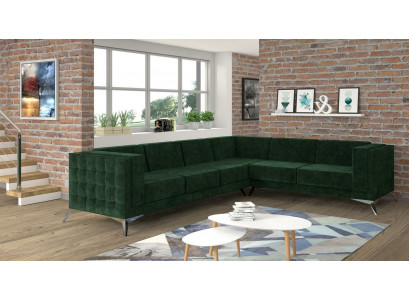 Stof L-vorm bank woonlandschap hoekbank set design modern bank modern nieuw