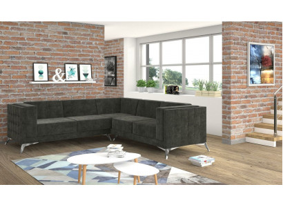 Woongebied hoekbank L-vorm bank bank decor ontwerp bank stof modern