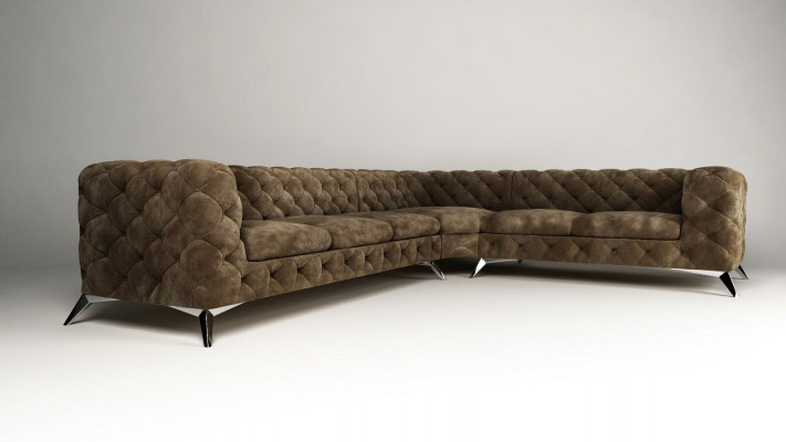 Velours Chesterfield hoekbank bankstel bankstel bank woonlandschap