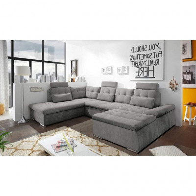 Hoekbank U-vorm Bank Woonlandschap Set Bedfunctie Bekleding Design