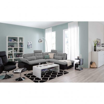 Hoekbank L-vorm Bank Bank Design Bekleding Modern Leer Textiel Slaapfunctie