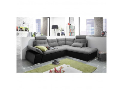 Hoekbank L-vorm Bank Bank Design Bekleding Modern Leer Textiel Slaapfunctie