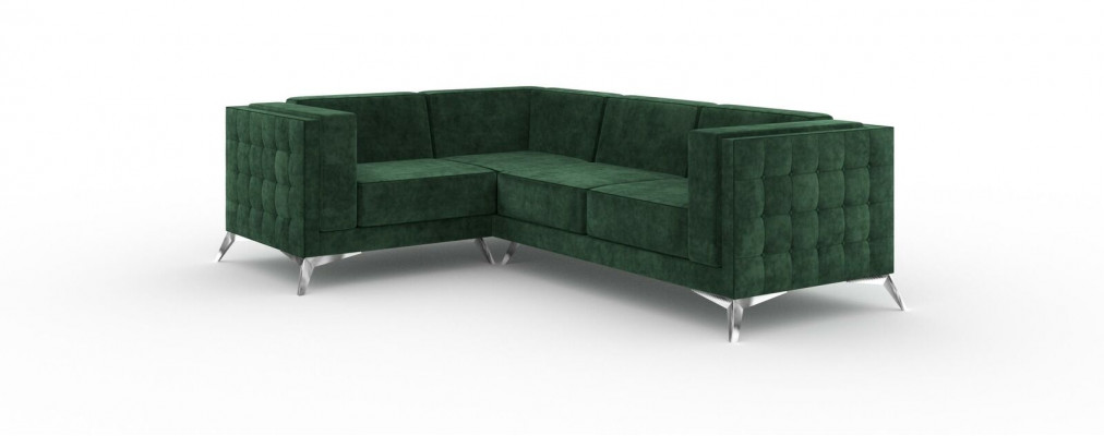 Hoekbank L-vorm Bank Bank Ontwerp Bankstel Bekleding Textiel Modern Hoekbank Groen