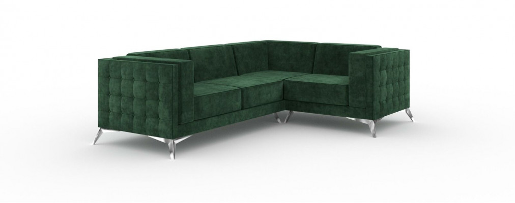 Hoekbank L-vorm Bank Bank Ontwerp Bankstel Bekleding Textiel Modern Hoekbank Groen