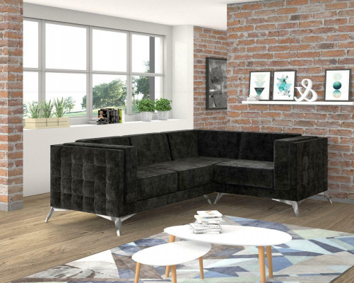 L-Vorm Bank Woonlandschap Hoekbank Sfeer Modern Design Bank textiel Stof nieuw