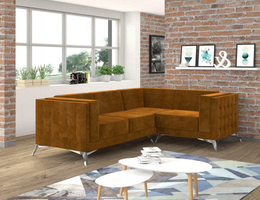 Hoekbank L-vormig designbank Bank Bekleding Zitgroep Stof Woonlandschap