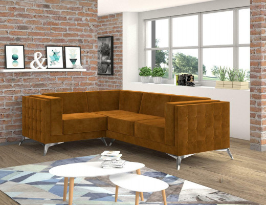 Hoekbank L-vormig designbank Bank Bekleding Zitgroep Stof Woonlandschap