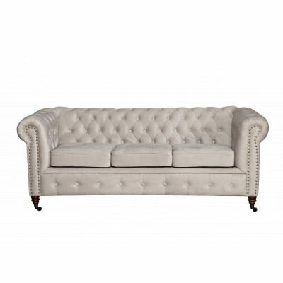 Chesterfield 3+2+1 Zitsbankstel + Hocker Bankstel Leer Textiel Banken