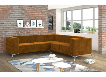 Hoekbank woonlandschap design bank bank stoffen zitcombinatie textiel