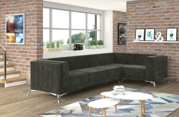 Hoekbank Chesterfield Bankstel Bank Woongroep Decor L-vorm