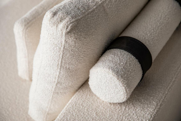 Moderne witte bankstel hoekbank woonlandschap fauteuil 4-delig stoffen bankstel