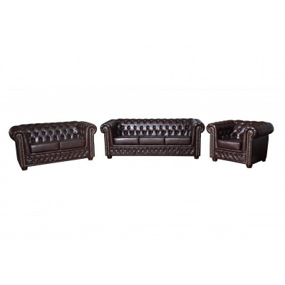 Chesterfield leren bankstel bank bank bank bank bank zitbank bankstel nieuw