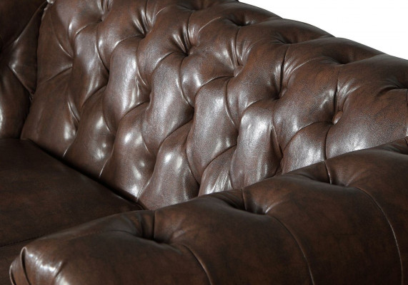 Chesterfield zitsalon sofa bankstel bekleding 3 2 zits leren banken stof nieuw