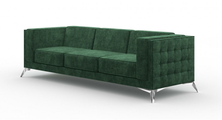 Driepersoons 3-zits bank gestoffeerde bank van textiel Chesterfield bankstel