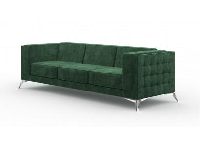 Driepersoons 3-zits bank gestoffeerde bank van textiel Chesterfield bankstel