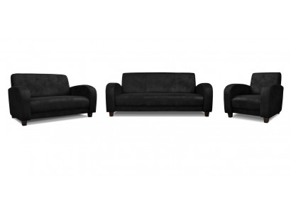 Sofagroep moderne 3-zits leren bank bankstel woonlandschap set