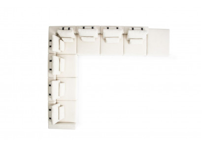 Hoekbank Bank L-vorm Bankstel Woonkamer Design Modern Textiel Meubels