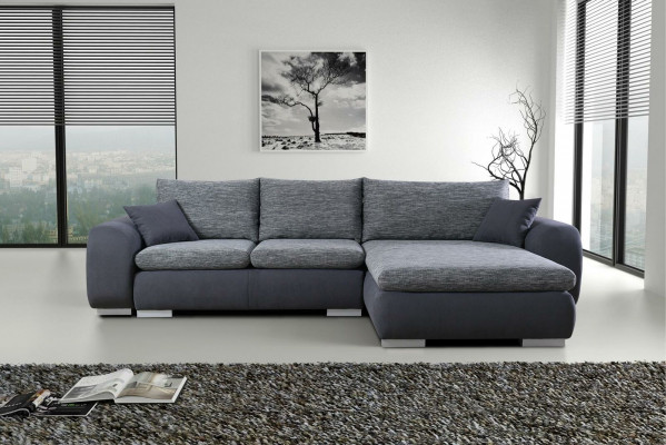 Hoekbank Bedfunctie Bank Grijze Bekleding Banken Textiel Bankstellen Sofa