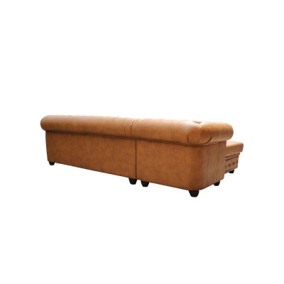 Chesterfield leren bank bank hoekbank lederen bankstel bekleding hoekbanken