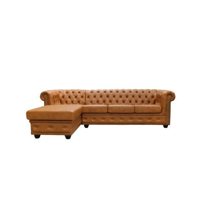 Chesterfield leren bank bank hoekbank lederen bankstel bekleding hoekbanken