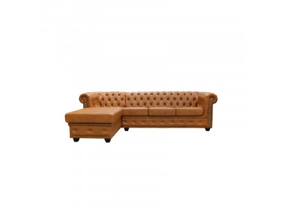 Chesterfield leren bank bank hoekbank lederen bankstel bekleding hoekbanken
