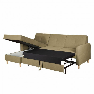 Hoekbank L-vorm Bank Woonlandschap Set Bekleding Ontwerp Slaapfunctie Modern