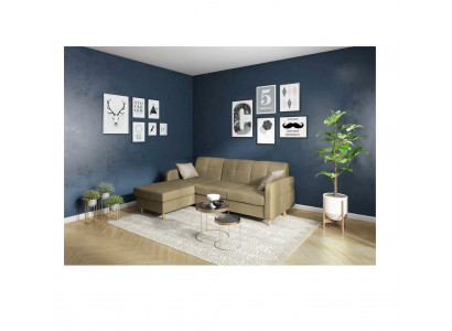 Hoekbank L-vorm Bank Woonlandschap Set Bekleding Ontwerp Slaapfunctie Modern