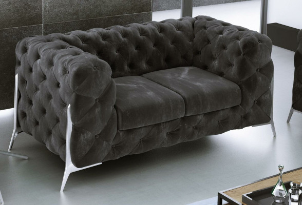 Chesterfield Bank 2-zits gestoffeerde zit stof textielbanken leren banken bank