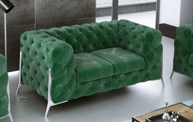 Chesterfield Bank 2-zits gestoffeerde zit stof textielbanken leren banken bank