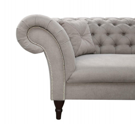 Nieuwe 2-zits Chesterfield gestoffeerde bank stoffen bank bankstel sofa.