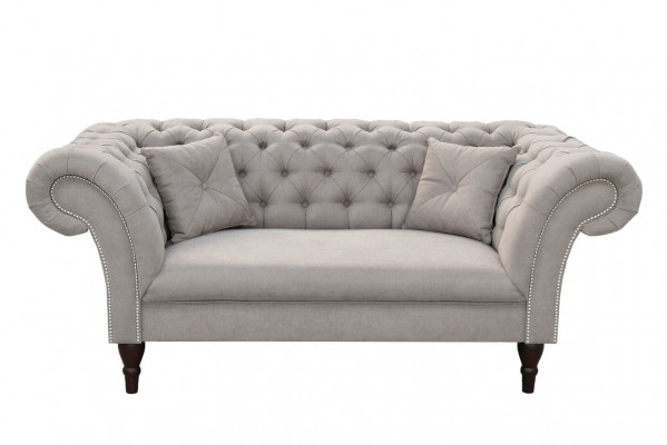 Nieuwe 2-zits Chesterfield gestoffeerde bank stoffen bank bankstel sofa.
