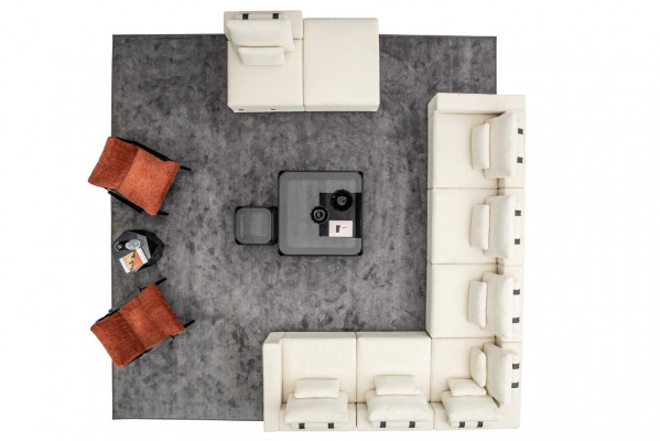Sofagroep L-vormige designer gestoffeerde bank ontwerp fauteuil gestoffeerd meubilair hoekbank.