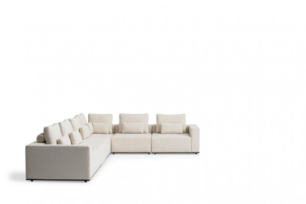 Sofagroep L-vormige designer gestoffeerde bank ontwerp fauteuil gestoffeerd meubilair hoekbank.