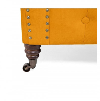 Klassieke Chesterfield meubels Driezitsbank Stoffen bankstel Luxe design Oranje