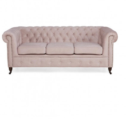 Klassieke Chesterfield meubels 3-zits bank Stoffen bank Stijlvol ontwerp Nieuw.
