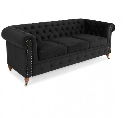 Chesterfield 3-zitsbank Stof Bank Stijlvol Ontwerp Klassiek Meubilair Nieuw