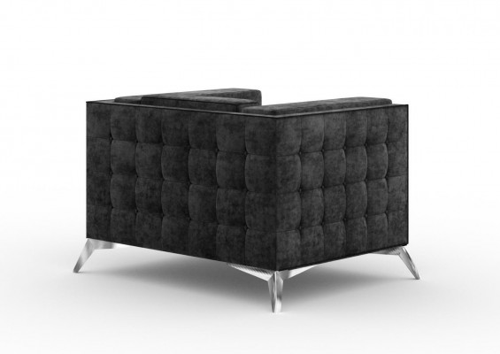 Chesterfield fauteuil bank 1-zits bank textiel stof bankstel gestoffeerd nieuw