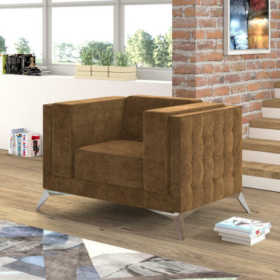 Chesterfield fauteuil tv bank 1-zits bank stoffen banken bekleding textiel
