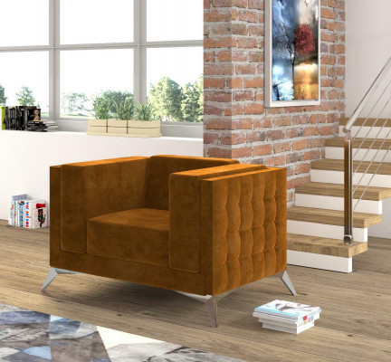 Chesterfield fauteuil bankstel 1 zits stof banken gestoffeerd Nieuwe tv-bank.