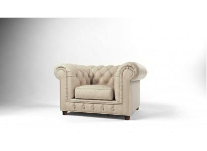 Edeler Design Chesterfield gestoffeerde fauteuil tv-zithoek loungeclub textiel