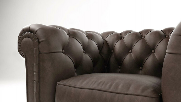 Fauteuil TV Stoel Club Lounge Stof Leder Elegant Ontwerp Chesterfield