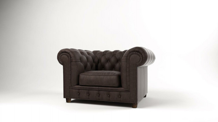 Fauteuil TV Stoel Club Lounge Stof Leder Elegant Ontwerp Chesterfield